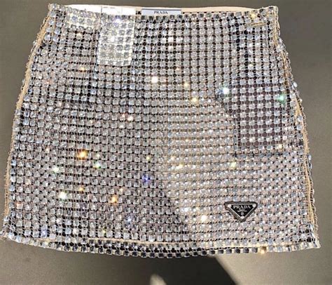 prada skirt silver|prada denim skirt.